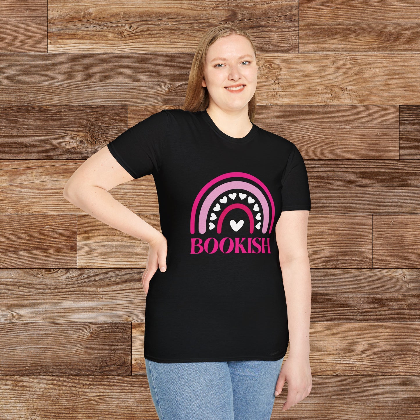Unisex Softstyle T-Shirt - Boho BOOKISH Rainbow