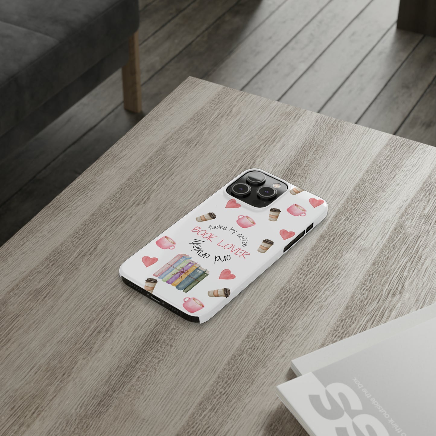 Book Lover: Fueled by Coffee & Anxiety iPhone Case