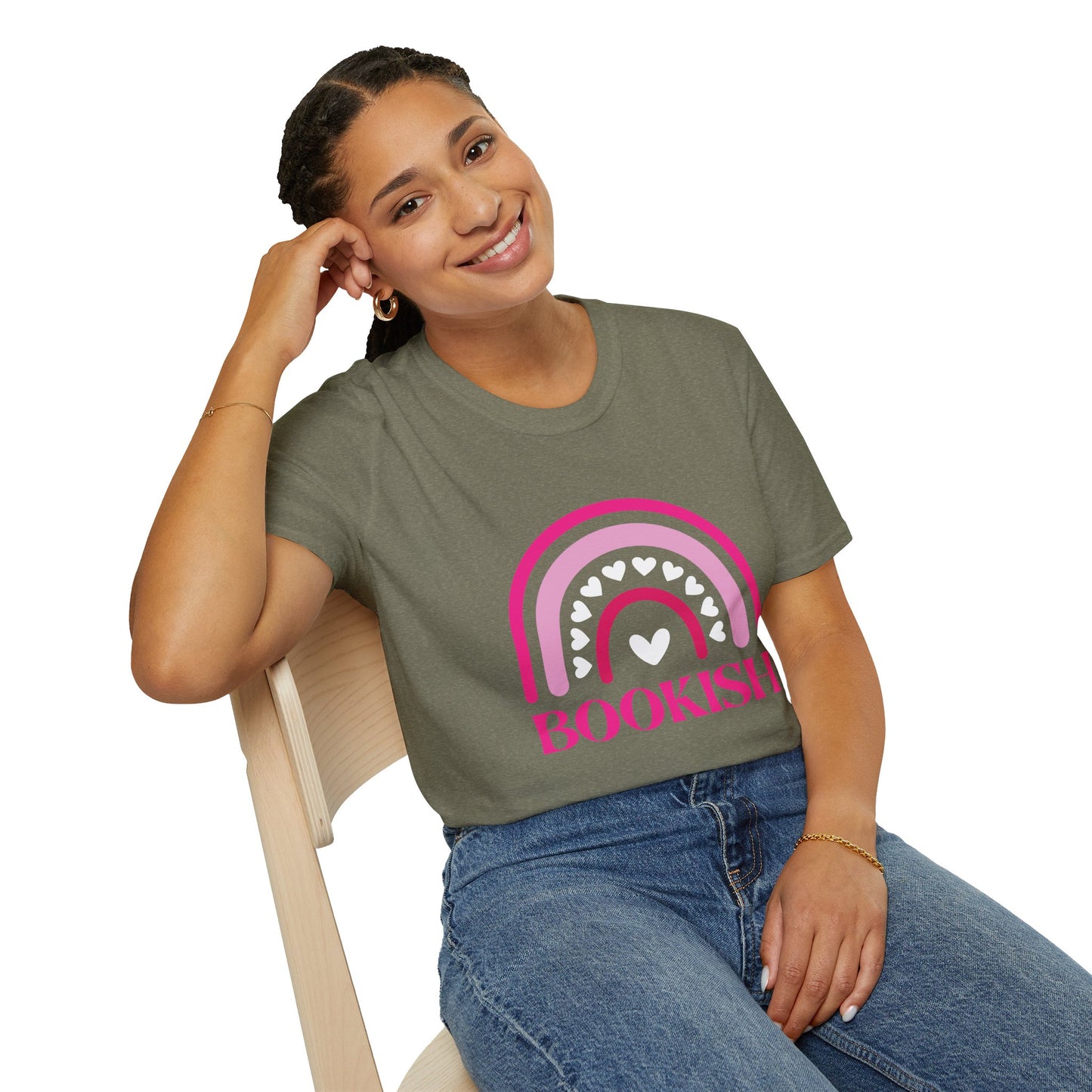 Unisex Softstyle T-Shirt - Boho BOOKISH Rainbow