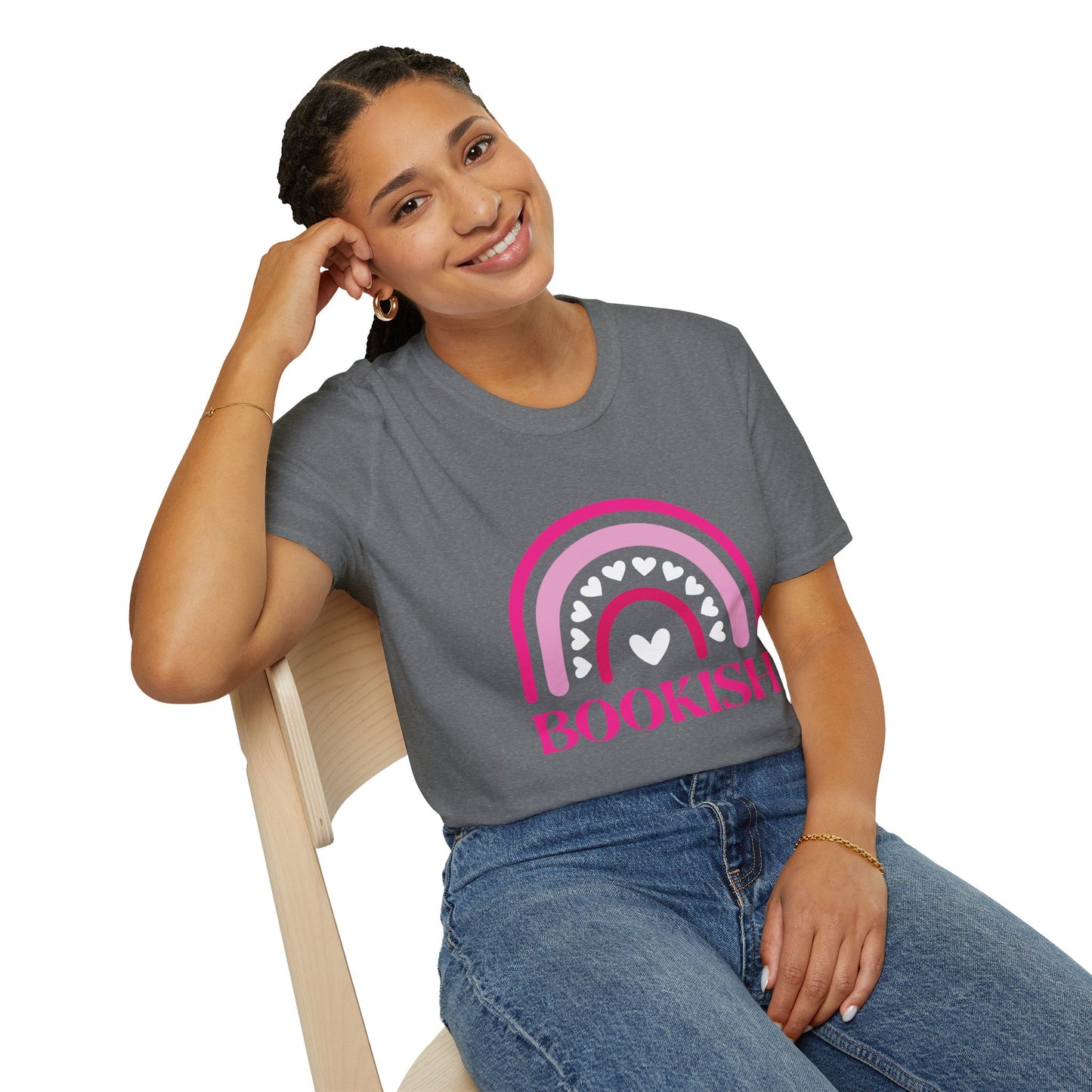 Unisex Softstyle T-Shirt - Boho BOOKISH Rainbow