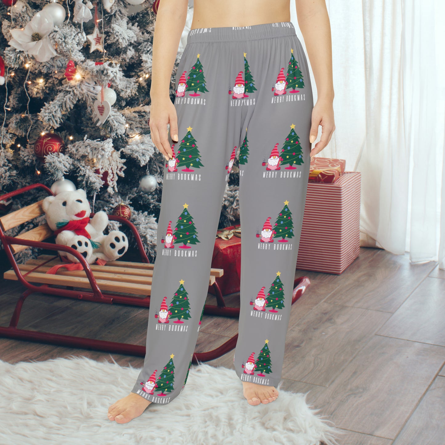 Merry Bookmas Women's Pajama Pants (AOP)