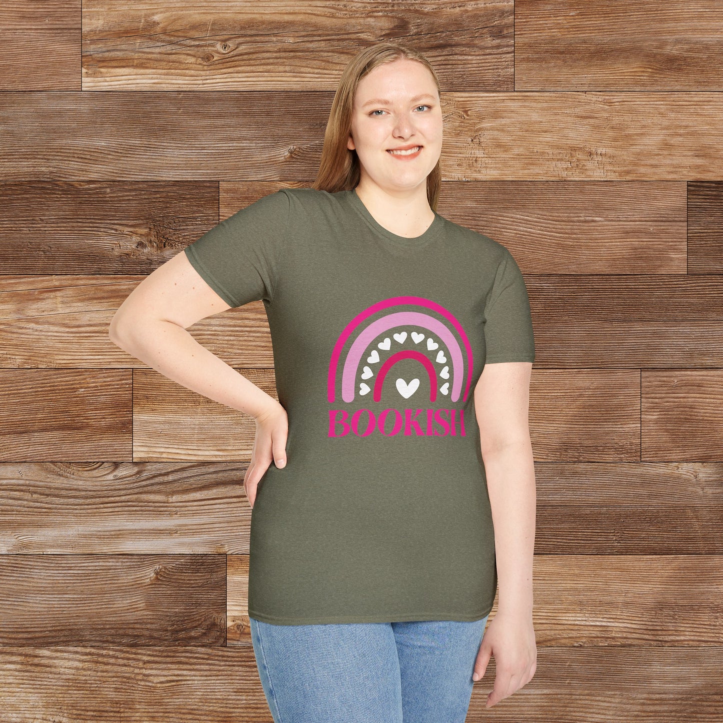 Unisex Softstyle T-Shirt - Boho BOOKISH Rainbow