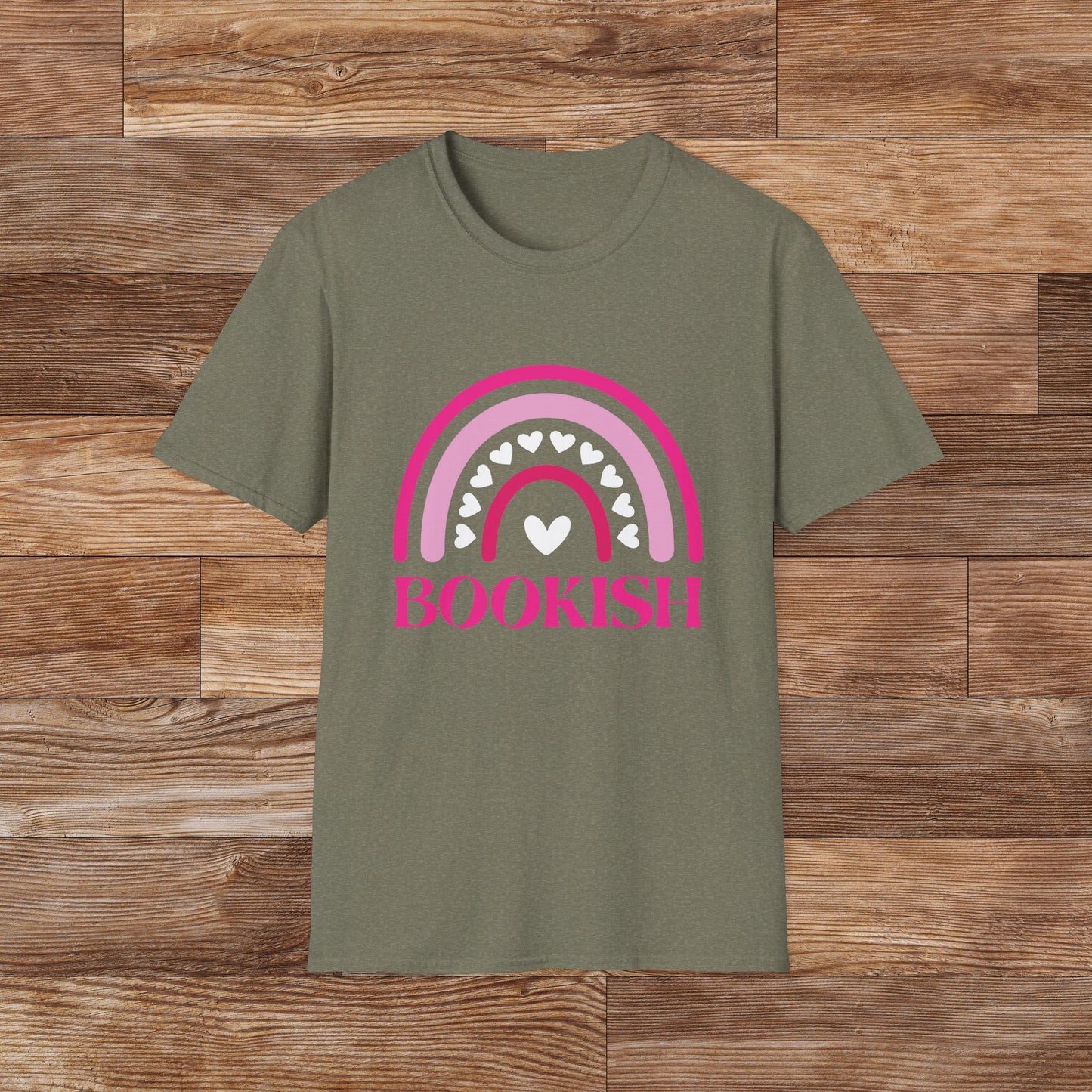 Unisex Softstyle T-Shirt - Boho BOOKISH Rainbow