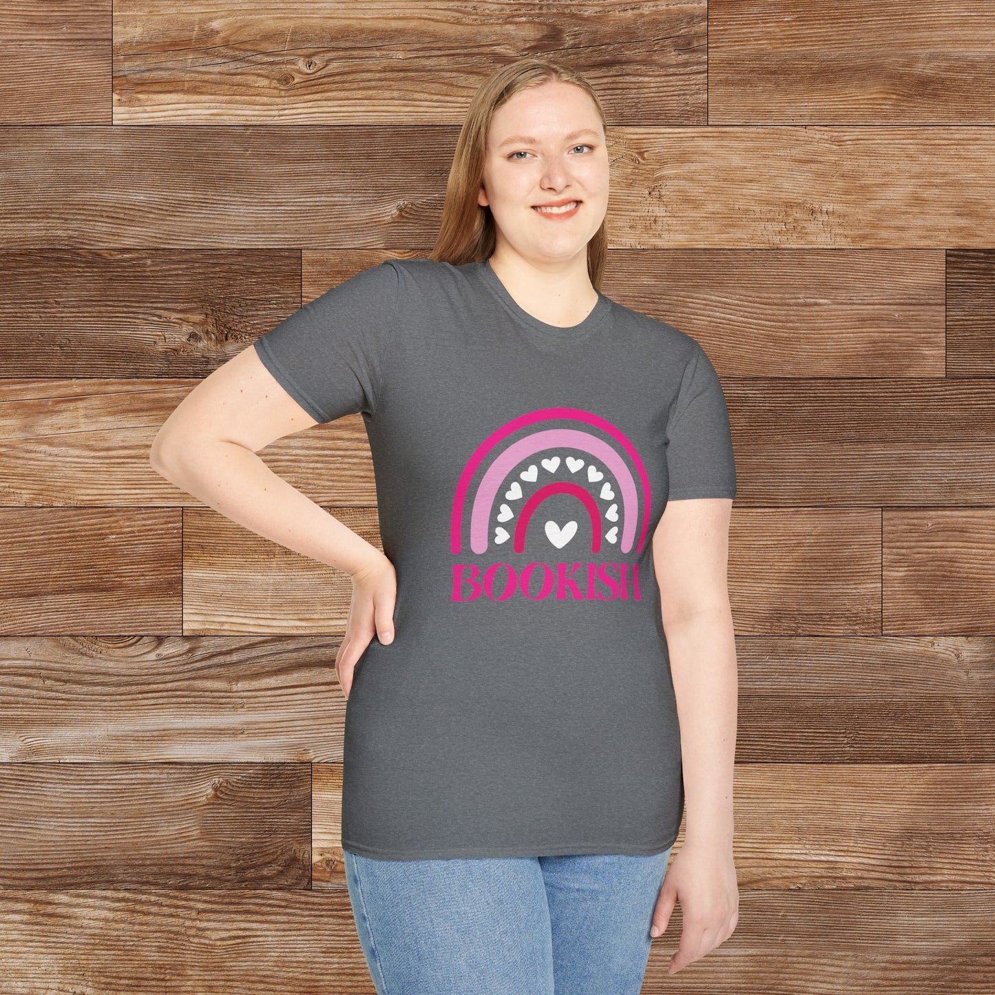 Unisex Softstyle T-Shirt - Boho BOOKISH Rainbow