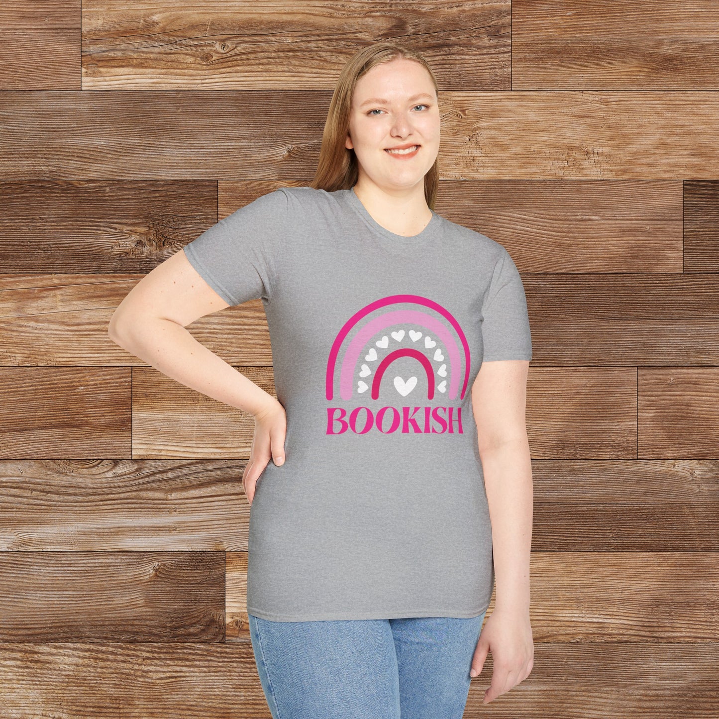 Unisex Softstyle T-Shirt - Boho BOOKISH Rainbow