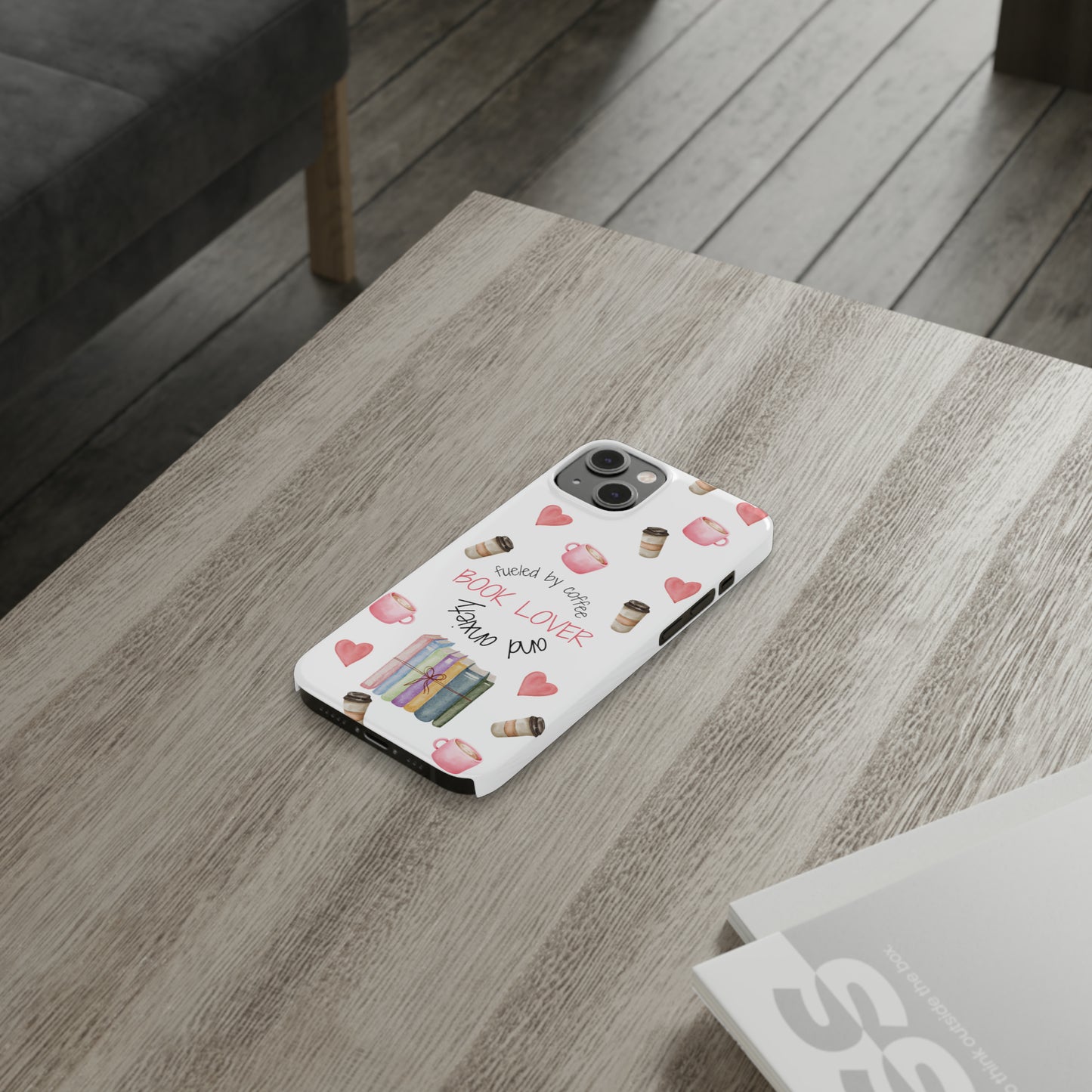 Book Lover: Fueled by Coffee & Anxiety iPhone Case