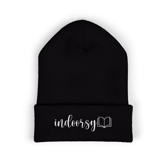 Indoorsy Embroidered Cuffed Beanie