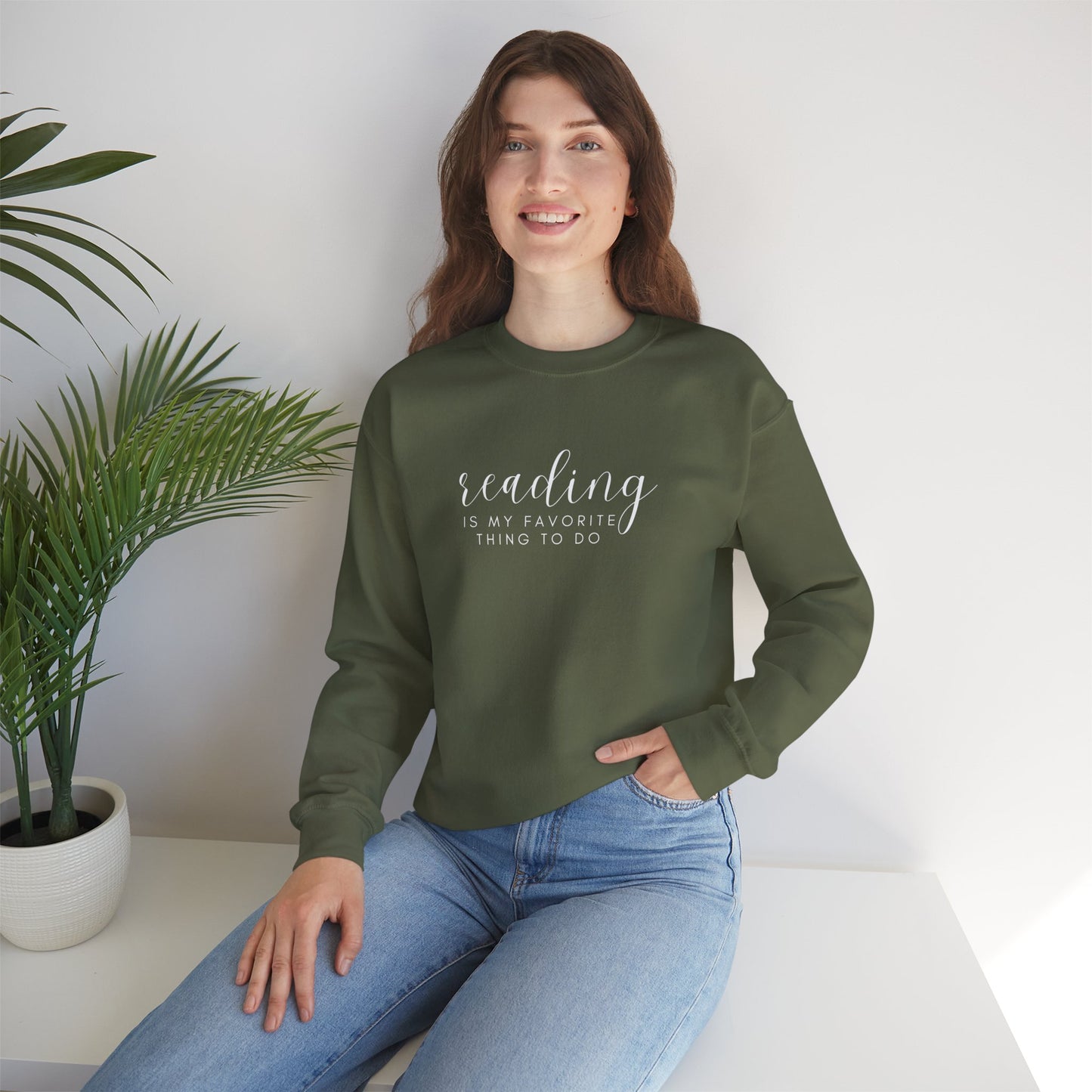 Reading is My Favorite Thing to Do Unisex Heavy Blend™ Crewneck Sweatshirt