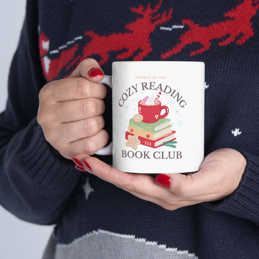 Cozy Reading Book Club Ceramic Mug, (11oz, 15oz)