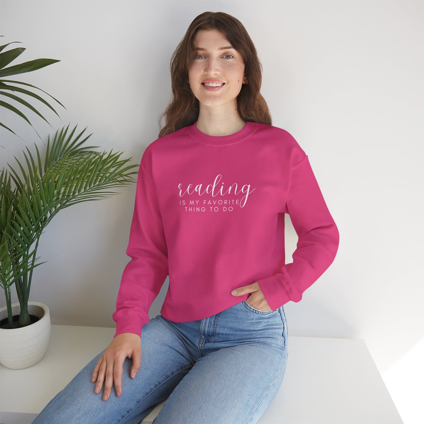 Reading is My Favorite Thing to Do Unisex Heavy Blend™ Crewneck Sweatshirt