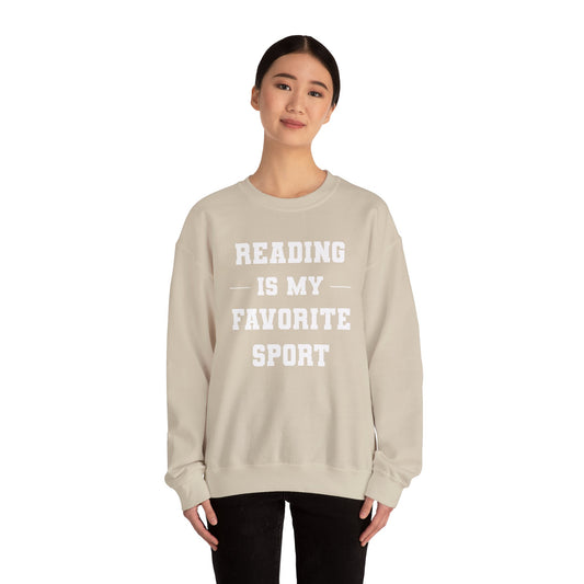 Reading Is My Favorite Sport Sweatshirt - Unisex Heavy Blend Crewneck