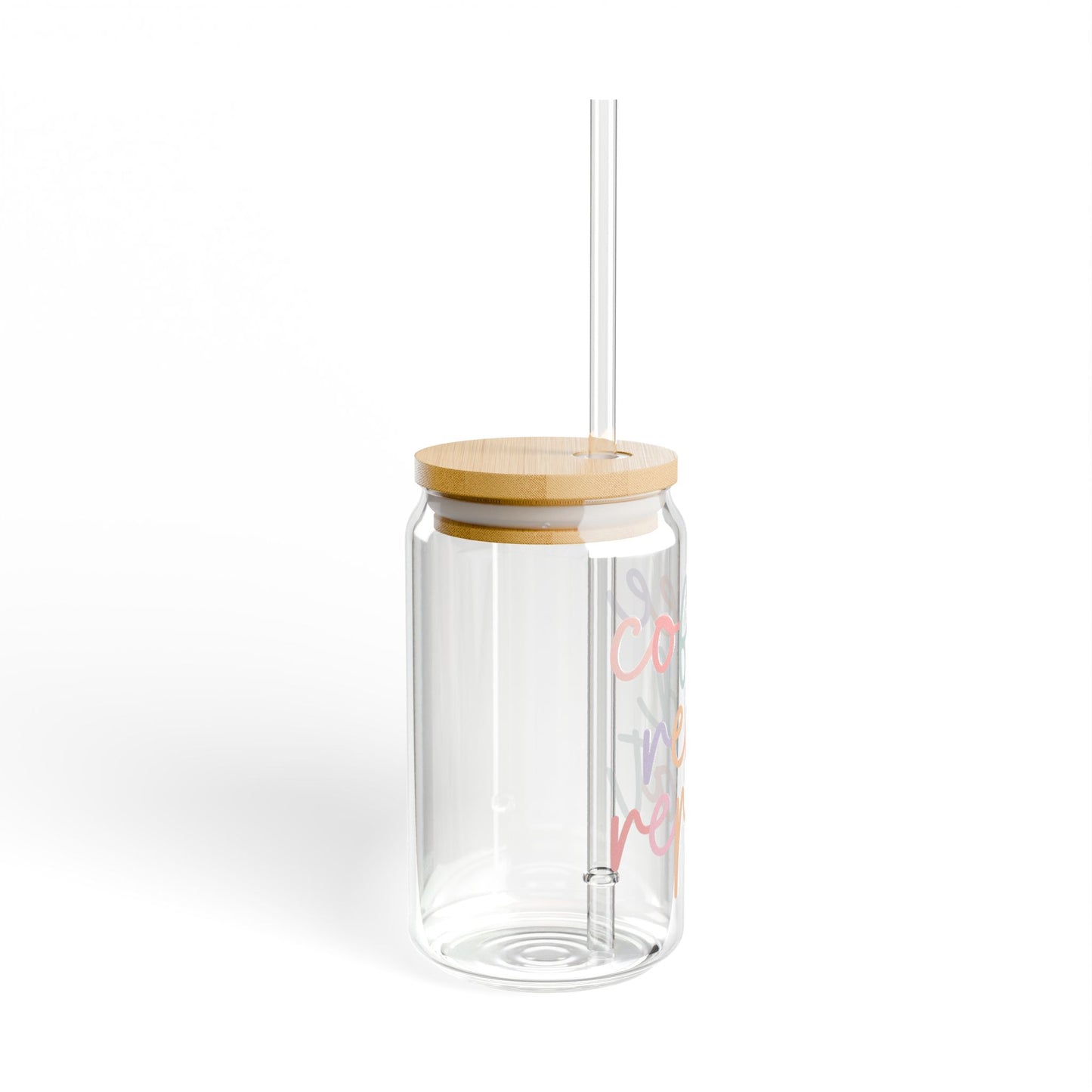 "Coffee Read Repeat" Glass Can, 16oz