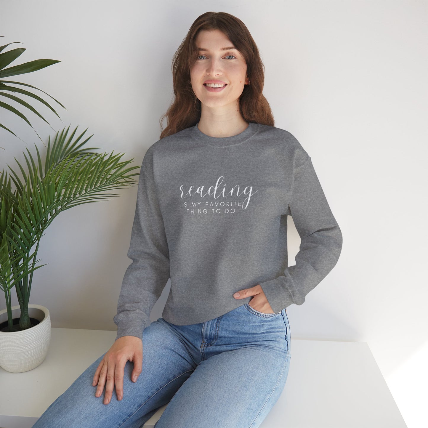 Reading is My Favorite Thing to Do Unisex Heavy Blend™ Crewneck Sweatshirt