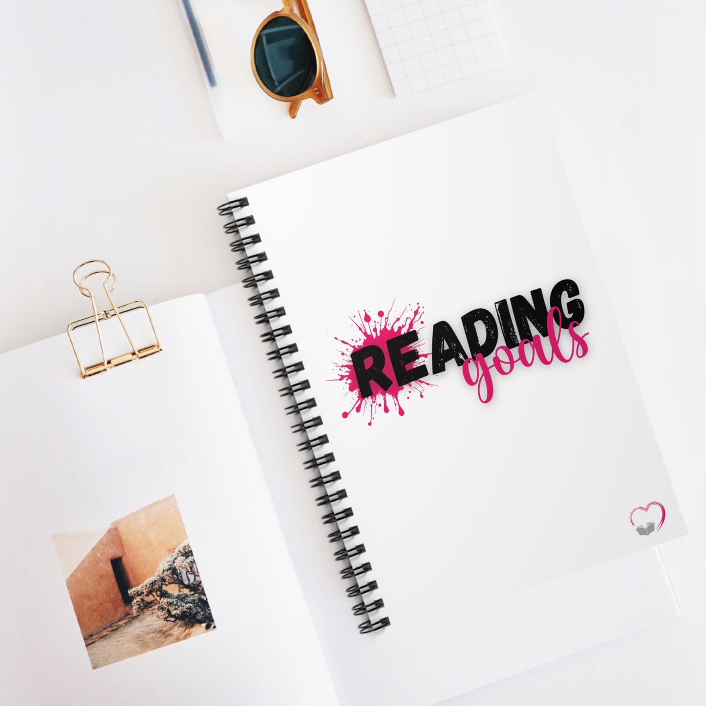 Reading Goals Spiral Notebook - Ruled Line